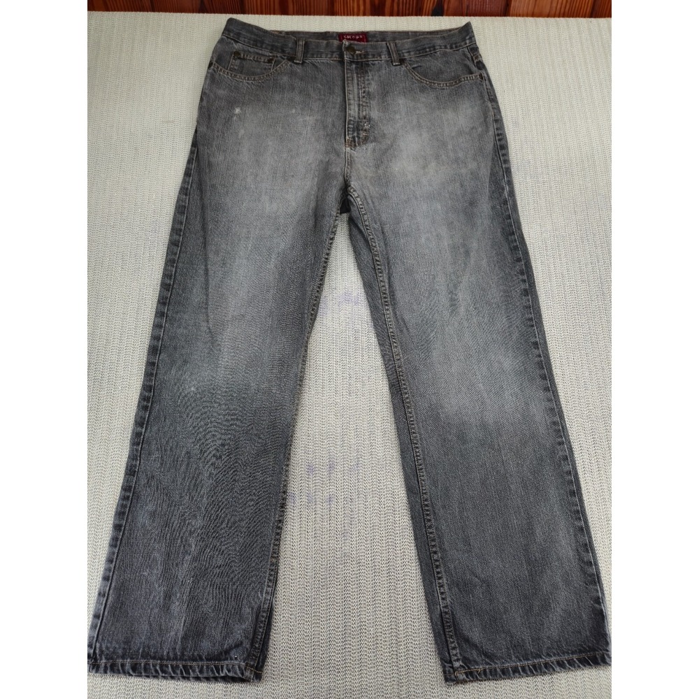 VTG Chaps Ralph Lauren Jeans Mens 36x30 Gray‎ Denim Straight Leg Regular Fit Y2K